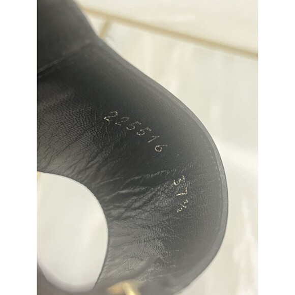 GUCCI: Black, Patent Leather Mary Jane Strappy Sandals Heels Size: 7.5 / 37.5 - Picture 6 of 10